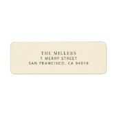 Modern Minimalist Wedding Address Label (Vorne)