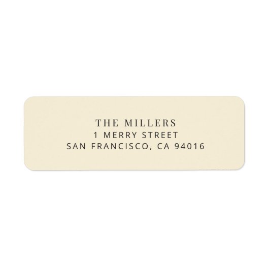 Modern Minimalist Wedding Address Label (Vorne)