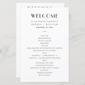 Modern Minimalist Wedding | Black & White Program (Vorne/Hinten)