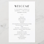 Modern Minimalist Wedding | Black & White Program (Vorderseite)