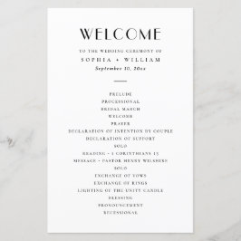 Modern Minimalist Wedding | Black & White Program
