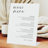 Modern Minimalist Wedding Buffet Menu Sockelschild