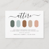 Modern Minimalist Wedding Dress Code Guest Attire Begleitkarte (Vorderseite)