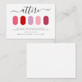 Modern Minimalist Wedding Dress Code Guest Attire Begleitkarte (Vorne/Hinten)