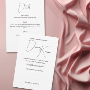 Modern Minimalist Wedding Einladung White