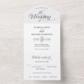 Modern Minimalist Wedding Elegant All In One Einladung (Innen)