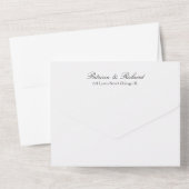 Modern Minimalist Wedding Elegant All In One Einladung (Rückseite)