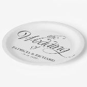 Modern Minimalist Wedding Elegant  Pappteller (Schrägansicht)