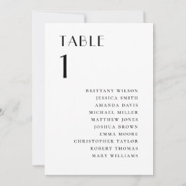 Modern Minimalist Wedding | Elegant Seating Chart Einladung