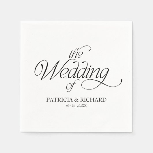 Modern Minimalist Wedding Elegant  Serviette (Vorderseite)