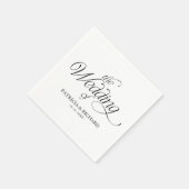 Modern Minimalist Wedding Elegant  Serviette (Ecke)