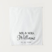 Modern Minimalist Wedding Personalized name Sign Wandteppich (Vorderseite)