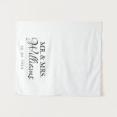 Modern Minimalist Wedding Personalized name Sign Wandteppich (Vorderseite (Horizontal))