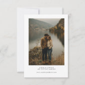 Modern Minimalist Wedding Photo Save the Date (Vorderseite)