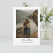 Modern Minimalist Wedding Photo Save the Date (Stehend Vorderseite)