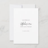 Modern Minimalist Wedding Photo Save the Date (Rückseite)