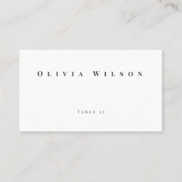 Modern Minimalist Wedding Place Card Visitenkarte