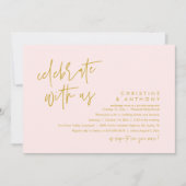 Modern Minimalist Wedding Reception Dinner Einladung (Vorderseite)