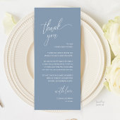 Modern Minimalist Wedding Reception Thank You Card Programm