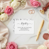 Modern Minimalist Wedding Registry Card Begleitkarte