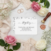 Modern Minimalist Wedding Registry Card Begleitkarte