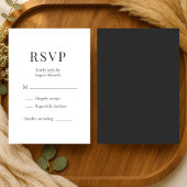 Modern Minimalist Wedding RSVP  Karte