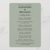 Modern Minimalist Wedding | Sage Green Timeless  Programm (Vorderseite)