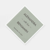 Modern Minimalist Wedding | Sage Green Timeless Serviette (Ecke)