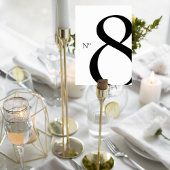Modern Minimalist Wedding Table Number Card Tischnummer