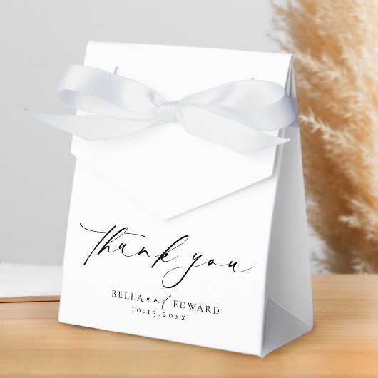 Modern Minimalist Wedding Thank You Favor Box Geschenkschachtel