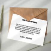 Modern Minimalist Wedding Thank You Mitteilungskarte