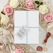 Modern Minimalist Wedding Welcome Bag Minimalist Geschenkanhänger