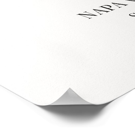 Modern Minimalist Wedding Welcome Sign Poster (Ecke)