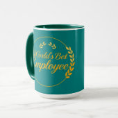 Modern Minimalist Weltbester Mitarbeiter Tasse (Vorderseite Links)