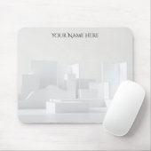 Modern Minimalist White Architecture Mousepad (Mit Mouse)