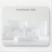Modern Minimalist White Architecture Mousepad (Vorne)