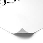 Modern Minimalist White Bridal Shower Photo Prop Poster (Ecke)