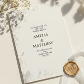 Modern Minimalist White Floral Wedding Invitation Einladung