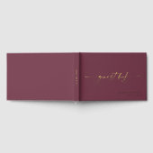 Modern Minimalist Wine Script Wedding Gästebuch (Voll)