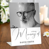 Modern Minimalist With Photo In Loving Memory Sockelschild