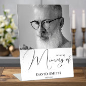 Modern Minimalist With Photo In Loving Memory Sockelschild