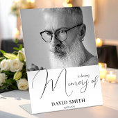 Modern Minimalist With Photo In Loving Memory Sockelschild
