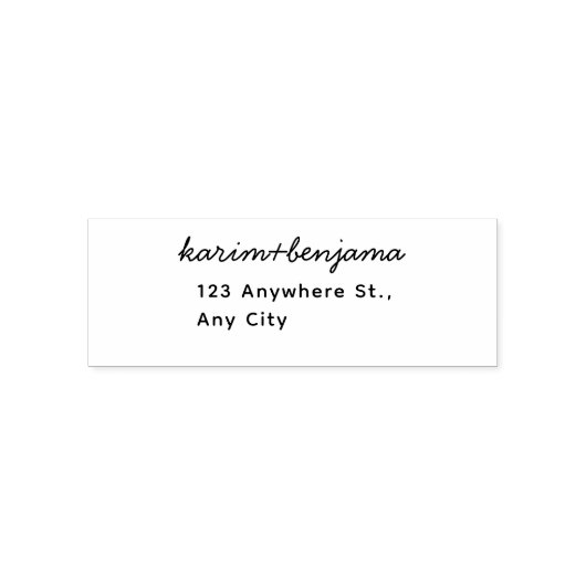Modern Minimalist with Script Name | Custom Permastempel (Design)