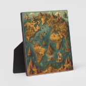 Modern Minimalist World Map Wall Art Fotoplatte (Vorderseite)