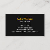 Modern Minimalist Yellow Green Lawn Mowing Logo Visitenkarte (Rückseite)