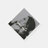 Modern Minimalistic Script Photo Graduation Party Serviette (Ecke)