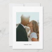 Modern Minimalistic Script Wedding Photo Dankeskarte (Vorderseite)