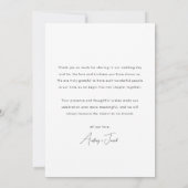 Modern Minimalistic Script Wedding Photo Dankeskarte (Rückseite)