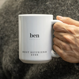 Modern minimalistisch bester Freund ever personali Zweifarbige Tasse