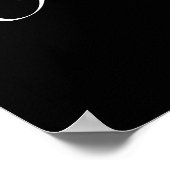 Modern Minimalistisch Black Anniversary Foto Prop Poster (Ecke)